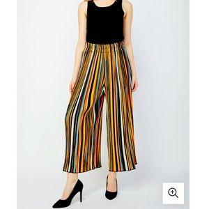 RD & koko multi striped pant with elastic waistband